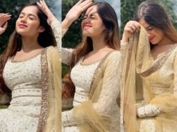 Jannat Zubair looks breathtaking in a beautiful white anarkali set