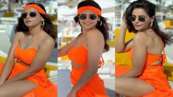 Aamna Sharif sizzles in neon orange bikini during her vacation in Dubai