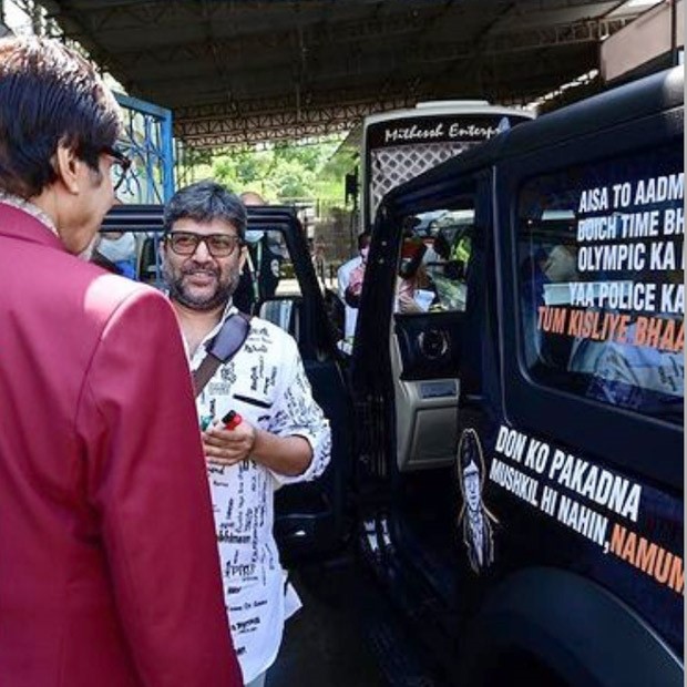 Amitabh Bachchan's fan paints his car with dialogues from the actor's film; see photos Amitabh Bachchan's fan paints his car with dialogues from the actor's film; see photos