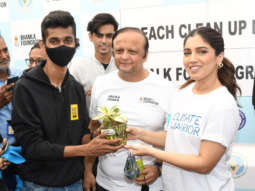Bhumi Pednekar snapped participating in the Beach Cleanup drive at Carter Road, Bandra