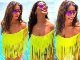 Bipasha Basu turns up the heat in a sexy neon fringe bikini during her vacation to the Maldives