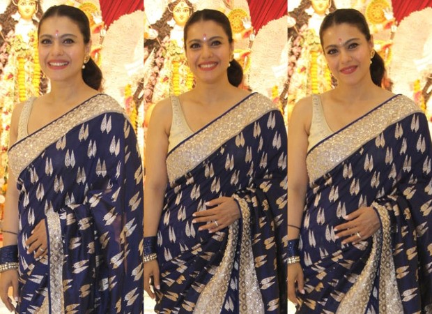 Kajol impresses in a royal blue Anita Dongre saree worth Rs 85,000