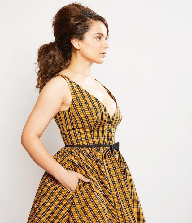 Kangana Ranaut styles a black and yellow checkered dress as she kicks off Dhaakad promotions
