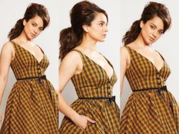 Kangana Ranaut styles a black and yellow checkered dress as she kicks off Dhaakad promotions