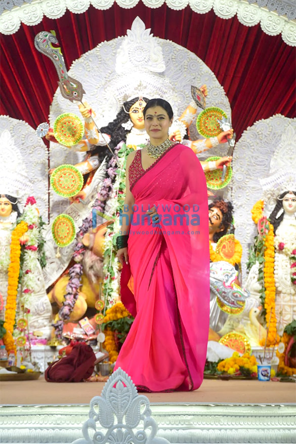 Photos: Kajol snapped for Durga puja