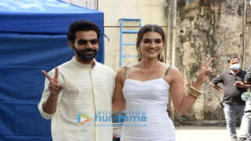 Photos: Rajkummar Rao and Kriti Sanon spotted promoting their film Hum Do Hamare Do