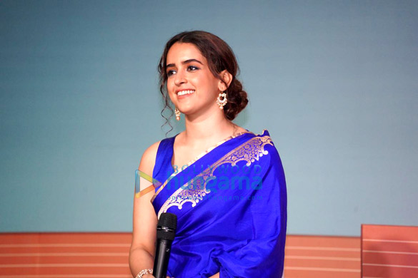photos sanya malhotra and abhimanyu dassani snapped at the trailer launch of meenakshi sundareshwar 2