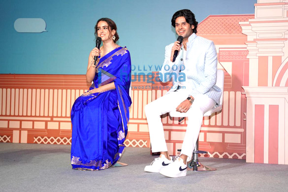 photos sanya malhotra and abhimanyu dassani snapped at the trailer launch of meenakshi sundareshwar 3
