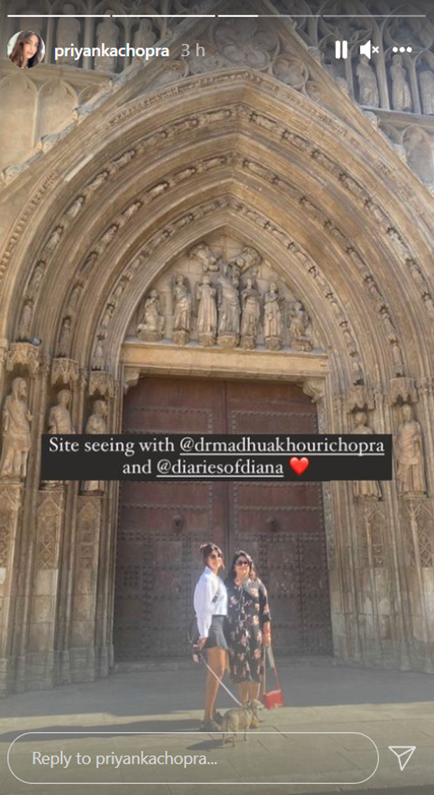 Priyanka Chopra shares pictures with Mum as they go sightseeing in Spain Priyanka Chopra shares pictures with Mum as they go sightseeing in Spain
