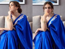 Sanya Malhotra is an absolute vision in a royal blue saree