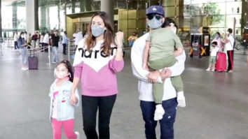 Spotted: Shahid Kapoor with his family at Mumbai Airport