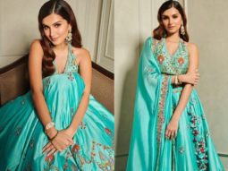 Tara Sutaria looks radiant in a turquoise Punit Balana lehenga worth Rs. 77,500