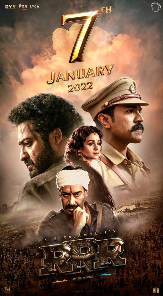 SS Rajamouli's RRR starring Ram Charan, Jr. NTR, Alia Bhatt and Ajay Devgn confirmed to release on January 7, 2022