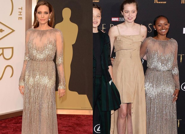 Angelina Jolie Recreated One of Her '90s Red Carpet Looks for a  Mother-Daughter Outing With Zahara