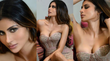 Mouni Roy looks like a doll in a dreamy diamond studded pink dress with a smokey look