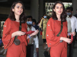 Aditi Rao Hydari spotted at the airport in an outfit worth Rs. 12,700 along with Louis Vuitton bag worth Rs. 1.1 lakh and Gucci shoes worth Rs. 85,000
