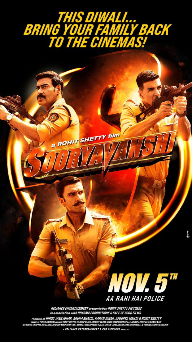 "Industry’s best foot forward to bring people back to the cinemas" - YRF wishes team Sooryavanshi on its release