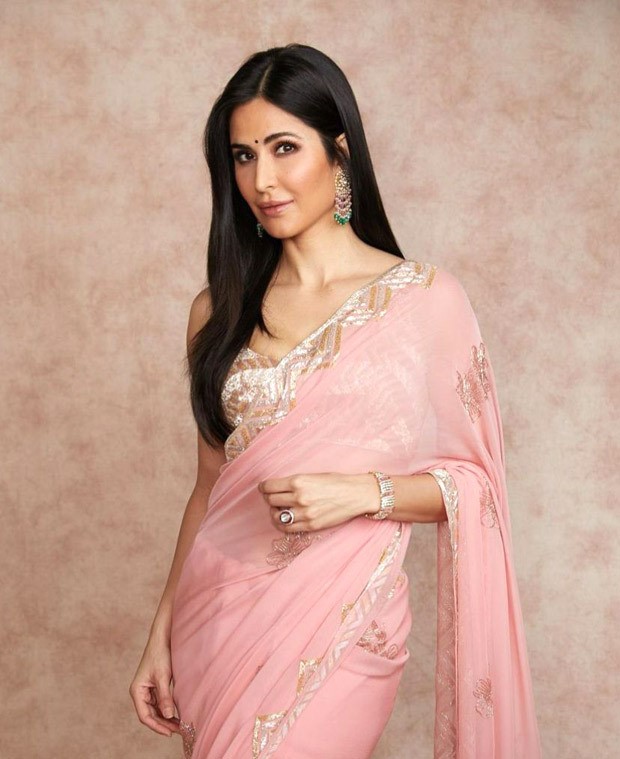 Katrina Kaif looks stunning in a beautiful blush pink Manish Malhotra creation for Sooryavanshi promotions