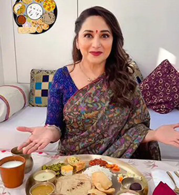 Madhuri Dixit enjoys a sumptuous Guajarati thali and does a happy dance! Madhuri Dixit enjoys a sumptuous Guajarati thali and does a happy dance!