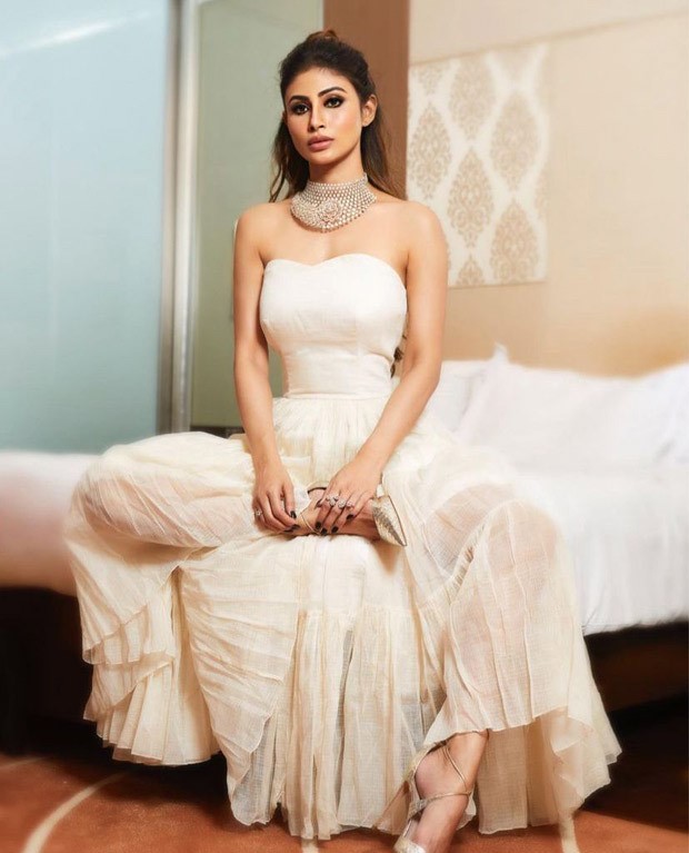 Mouni Roy looks like an absolute dream in a white maxi dress ...