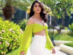 Mrunal Thakur dons the perfect combination of a lime green top and white cargo pants worth Rs. 15,500