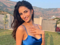Palak Tiwari looks effortlessly stylish in an electric blue satin dress