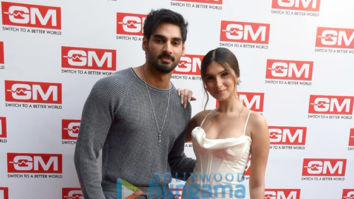 Photos: Ahan Shetty and Tara Sutaria snapped promoting Tadap at the GM Modular store