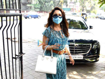 Photos: Madhuri Dixit snapped at kromakay salon in Juhu