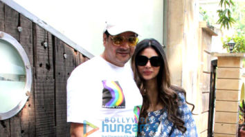 Photos: Mouni Roy snapped with Mukesh Chhabra in Bandra
