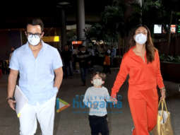 Photos: Saif Ali Khan, Kareena Kapoor Khan, Taimur Ali Khan and Jehangir Ali Khan snapped at the airport