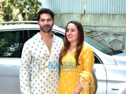 Photos: Varun Dhawan and his family snapped at David Dhawan’s office for Lakshmi Puja
