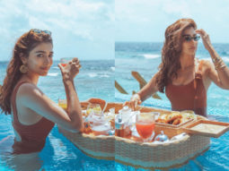 Pooja Hegde enjoys floating breakfast in Maldives in brown swimsuit, see stunning photos 