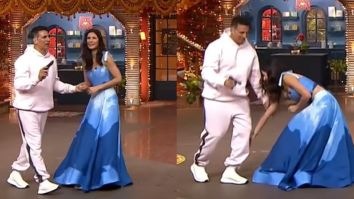 “Ye hai respect for seniors”, says Akshay Kumar as Katrina Kaif touches his feet after he complains about her to Kapil Sharma
