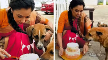 Rupali Ganguly celebrates 2 million followers on Instagram with stray dogs