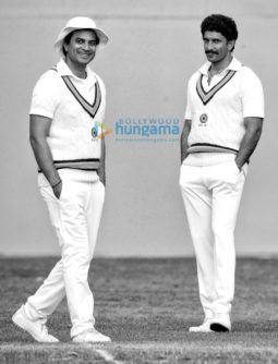 On the sets of the movie 83