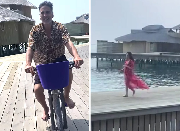 Akshay Kumar goes cycling; Twinkle Khanna goes for a walk during their Maldives vacation Akshay Kumar goes cycling; Twinkle Khanna goes for a walk during their Maldives vacation
