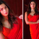 Alia Bhatt brings red glamour to reality with a whole lot of sass in Sabyasachi Mukherjee lehenga saree for RRR trailer launch 