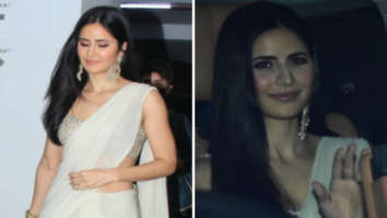 Bride-to-be Katrina Kaif looks ethereal in white and silver Arpiya Mehta saree worth Rs. 54,000 as she visits Vicky Kaushal’s residence