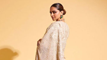 Deepika Padukone looks absolutely stunning in an ivory embroidered saree