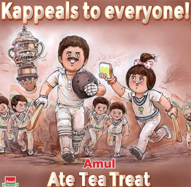 "Kappeals to everyone" - says Amul as it celebrates Ranveer Singh starrer 83