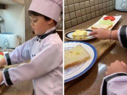 Karan Johar’s son Yash throws on a chef’s hat to make sandwiches in dad’s kitchen