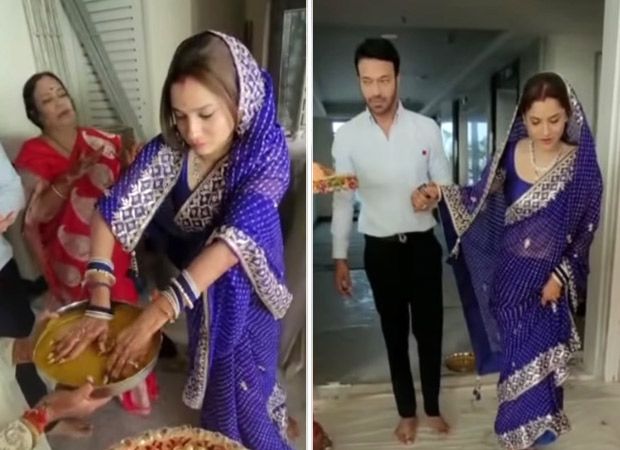 Newlyweds Ankita Lokhande and Vicky Jain perform Griha Pravesh ritual, watch video