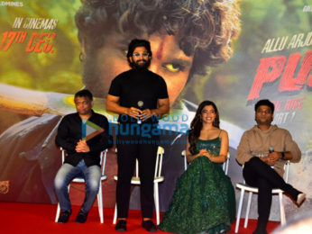 Photos: Allu Arjun and Rashmika Mandanna at the press conference for Pushpa in Mumbai