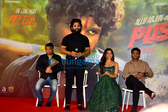 Photos: Allu Arjun and Rashmika Mandanna at the press conference for Pushpa in Mumbai