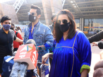 Photos: Kabir Khan, Neha Dhupia, Angad Bedi and Sharvari Wagh snapped leaving for Jaipur airport for Katrina Kaif-Vicky Kaushal wedding