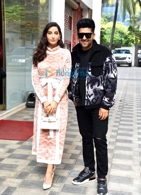 photos nora fatehi and guru randhawa snapped at t series office in andheri 5