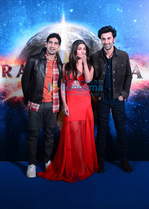 photos ranbir kapoor alia bhatt ayan mukerji snapped at brahmastra motion poster launch in delhi 2