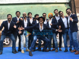 Photos: Ranveer Singh, Kabir Khan and the 1983 World Cup players snapped at Filmcity for 83 promotions
