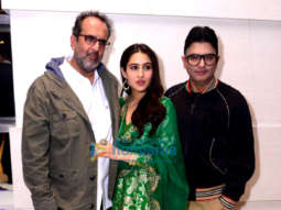 Photos: Sara Ali Khan, Aanand. L. Rai and Bhushan Kumar snapped in Delhi