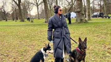 Priyanka Chopra spends time with her pets on the sets of Citadel Priyanka Chopra spends time with her pets on the sets of Citadel